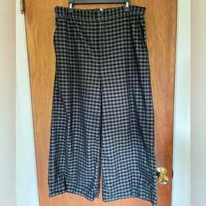 Madewell grey and black checkered corduroy pants, size XL